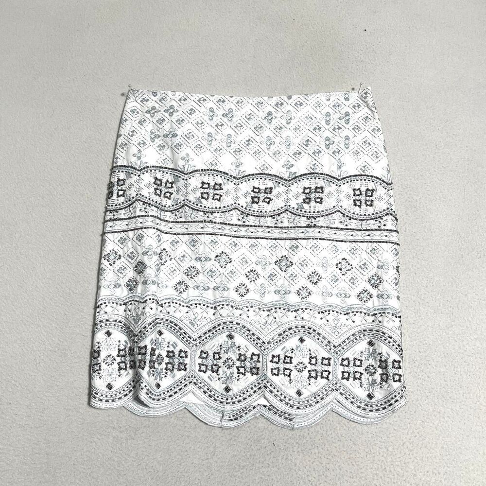 Etcetera Women's White and Blue Skirt